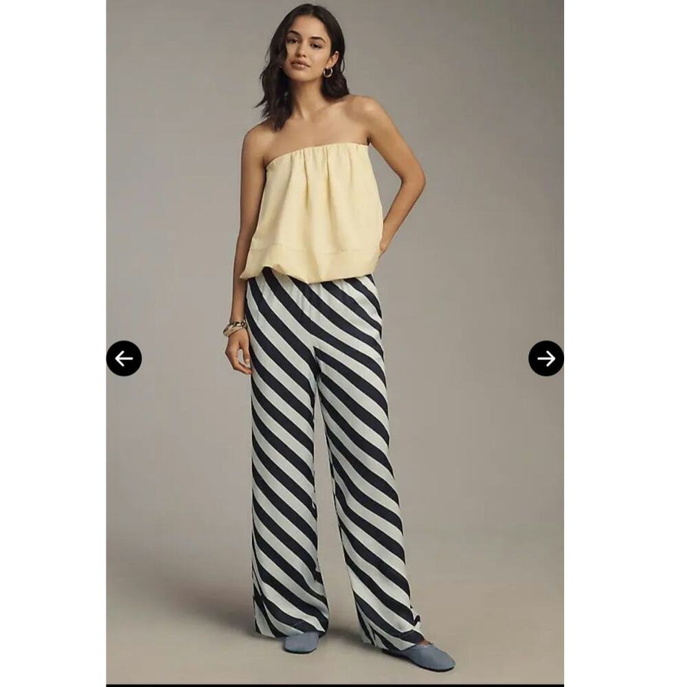 Anthropologie Maeve Printed Wide-Leg Viscose Pants Size: S